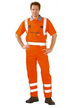 Spodnie ogrodniczki ostrzegawcze PLANAM